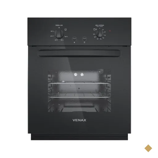 Forno de Embutir a Gás Venax 51,8L Totale Nero GIII
