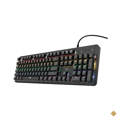 Teclado Mecânico Gamer Trust GXT 863 Mazz Led RGB com Switch Outemu Red US USB