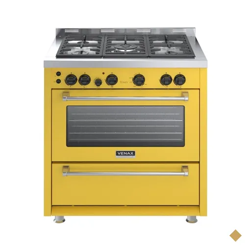Fogao a Gas 5 Bocas Venax Temis Amarelo