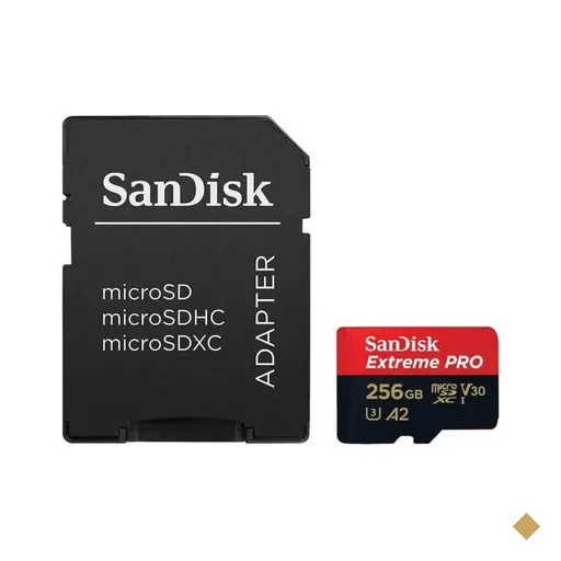 Cartão Micro SD 256GB Sandisk Extreme PRO com adaptador, captura de vídeo 4K…