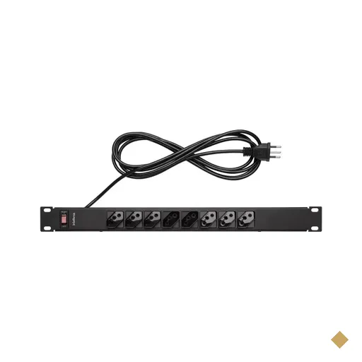 Régua de Tomadas para Rack Intelbras EPR 208+ 19″ 1U, 8 Tomadas, 10A…