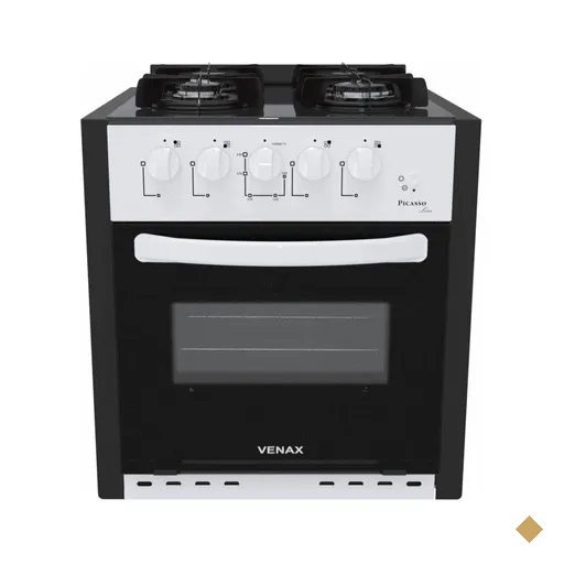 Fogao de Embutir 4 Bocas Venax Picasso Line Branco Gas Glp