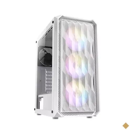 Gabinete Antec NX292 White, Vidro Temperado, 4 Fans RGB, Micro ATX Branco