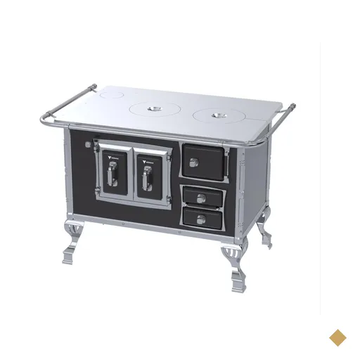 Fogao A Lenha N 2 Sec Chapa De Aluminio Preto Saída Direita ou Esquerda