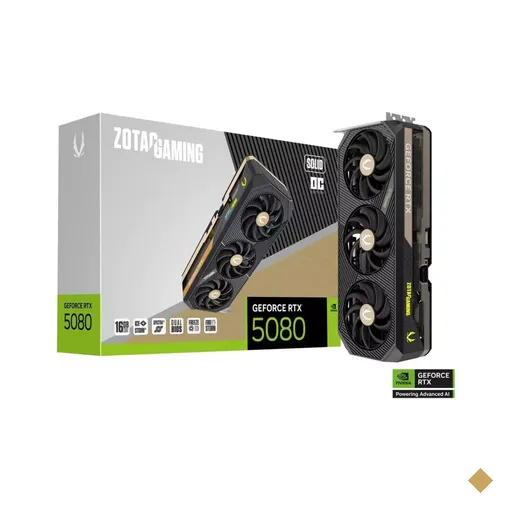 Placa de Vídeo ZOTAC GeForce RTX 5080 SOLID OC 16GB GDDR7 PCI-E 5.0 x16 -…
