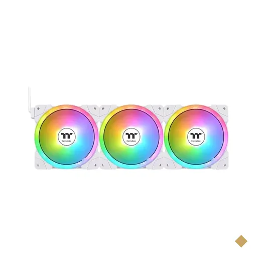 Kit Fan 120mm 3 Unidades Thermaltake Swafan Ex12 ARGB White