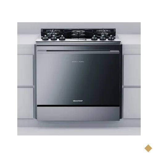 Fogão de Embutir Inox Brastemp 5 Queimadores Timer Touch 220V BYS5VCRRNA