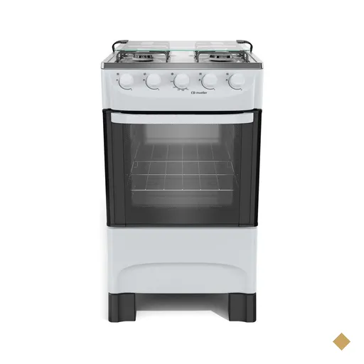 Fogão Mueller 4 bocas Branco Acendimento Manual MFI4BA