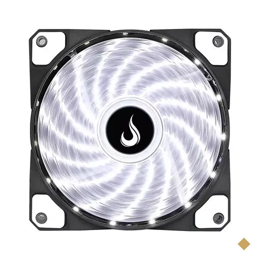 Fan Cooler Rise Mode Wind Led Branco 120mm RM-WN-01-BW Preto