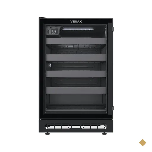 Adega de Vinhos de Embutir Venax 24 Garrafas Preto Porta Invertida