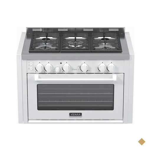 Fogao a Gas de Embutir 5 Bocas Venax Temis Branco