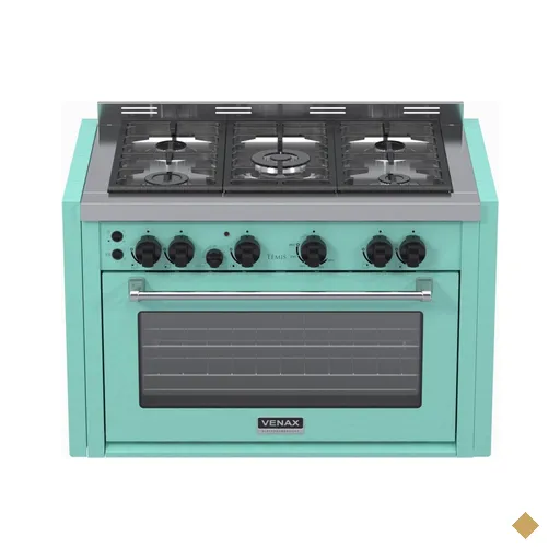 Fogao a Gas de Embutir 5 Bocas Venax Temis Verde