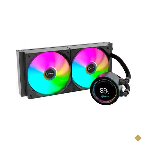 WaterCooler Kalkan Alpha 240, ARGB, 240mm, Intel/AMD, Com Display, Preto