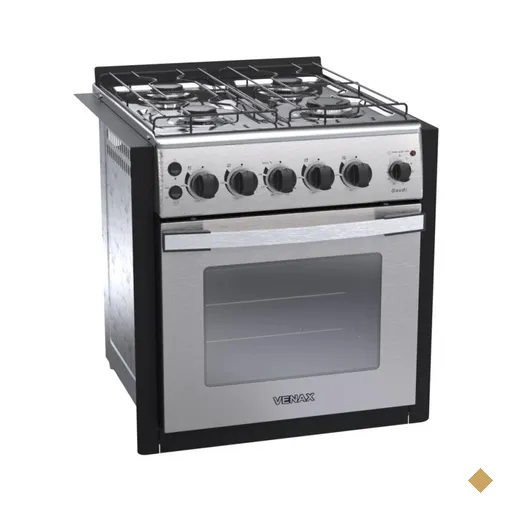 Fogao a Gas de Embutir 4 Bocas Venax Gaudi Platinum GII Inox 127V