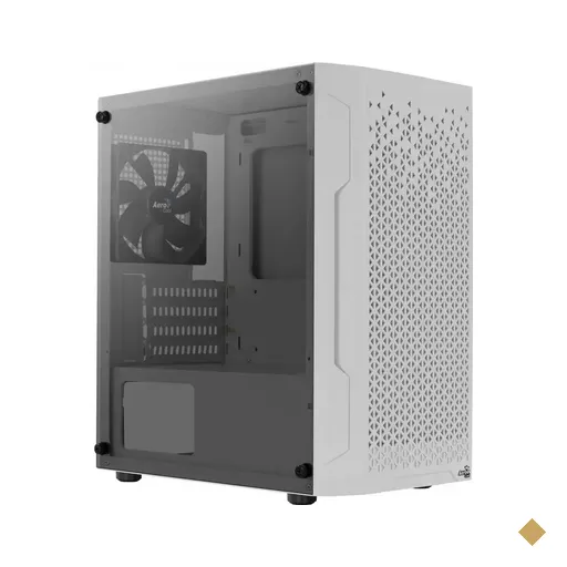 Gabinete Gamer Aerocool Trinity Mini Lateral de Vidro Branco