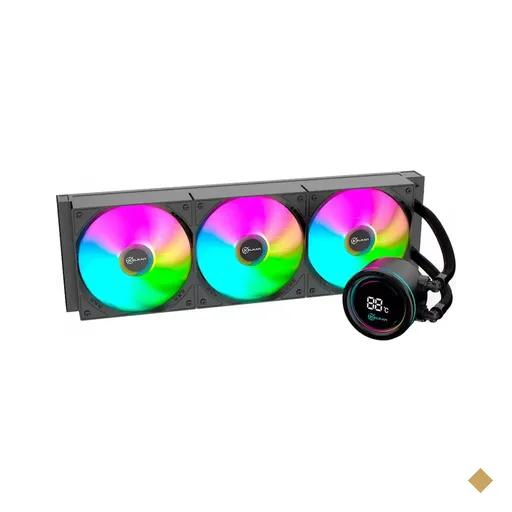 WaterCooler Kalkan Alpha 360, ARGB, 360mm, Intel/AMD, Com Display, Preto