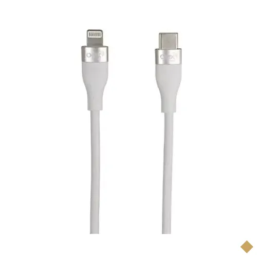 Cabo USB-C x Lightning, 1 metro, Branco - Oex