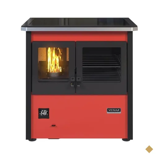 Fogao a Pellets Venax n 1 Le Corbusier Vermelho 220V