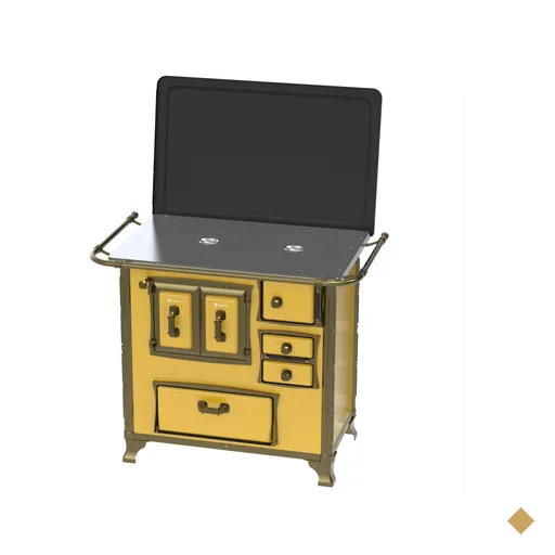 Fogao a Lenha Venax n 1 Renaissance Chapa de Aluminio Amarelo SE
