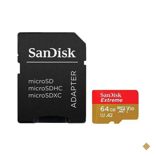 Cartão SanDisk 64GB Extreme microSDXC Card (Classe 10) UHS-I c/Adaptador -…