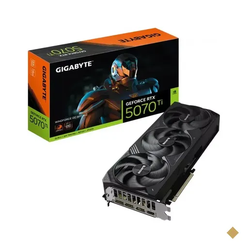 Placa de Vídeo Gigabyte GeForce RTX 5070Ti Windforce OC SFF 16GB GDDR7 PCI-E…