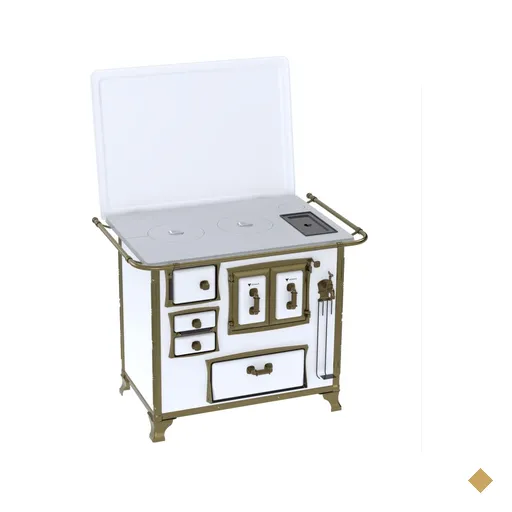 Fogao a Lenha Venax n 2 Renaissance Chapa de Aluminio Branco Cald SD