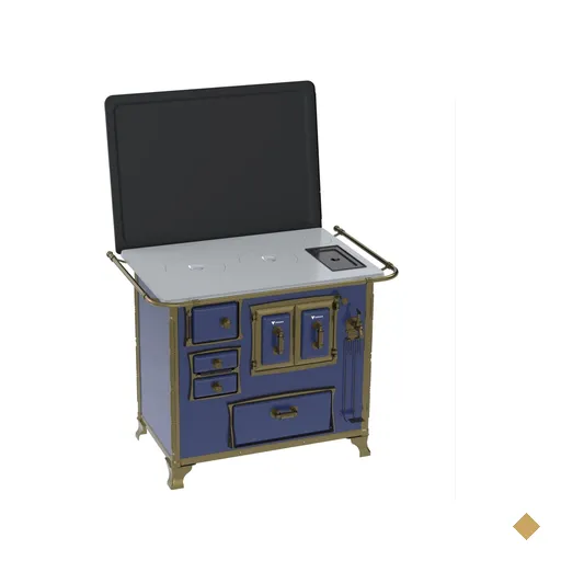 Fogao a Lenha Venax n 2 Renaissance Chapa de Aluminio Azul Cald SD