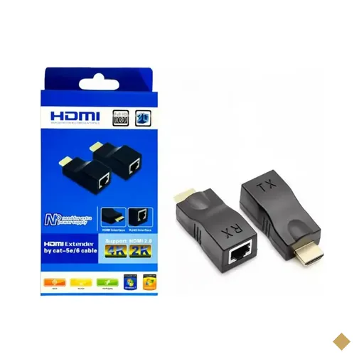Extensor Hdmi 3D 4k 30 Metros Rj45 Cat5e/6