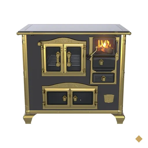 Fogao a Lenha Venax n 2 Princess Premium Preto Gold SE
