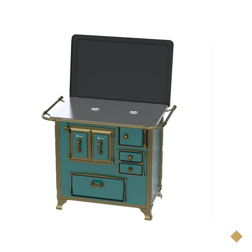 Fogao a Lenha Venax n 1 Renaissance Chapa de Aluminio Turquesa SE