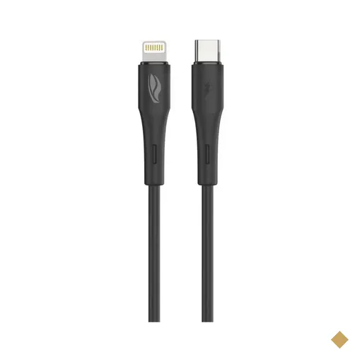 Cabo USB-C x Lightning, 1 metro, Preto - C3Tech