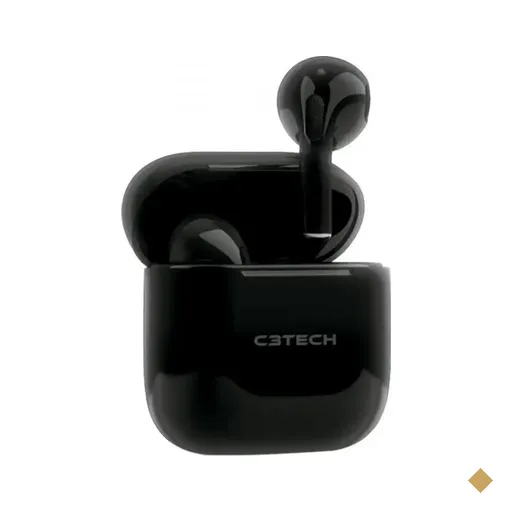 Fone de ouvido C3Tech Bluetooth 5.1 c/ Microfone EP-TWS-21BK - Preto