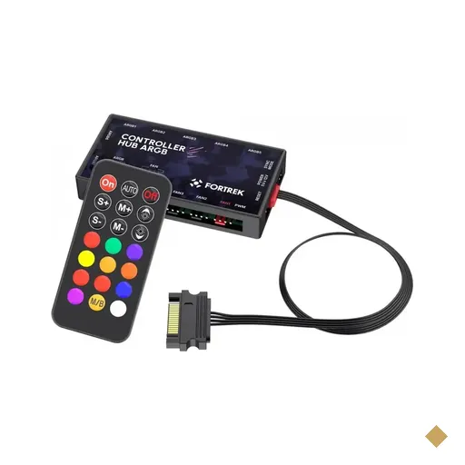 Controladora de Fan Fortrek Controller Hub 7 Portas PWM + Controle Remoto