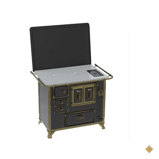 Fogao a Lenha Venax n 2 Renaissance Chapa de Aluminio Preto Cald SD