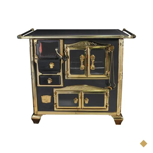 Fogao a Lenha Venax n 1 Princess Preto Gold SD