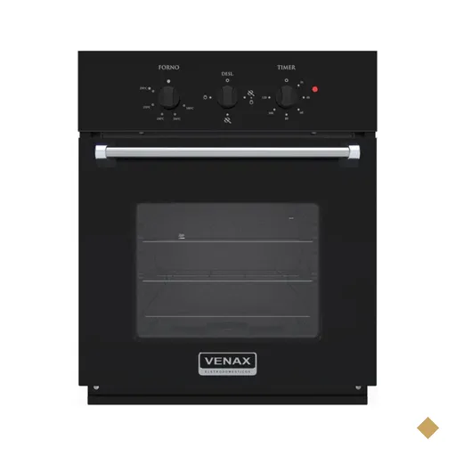 Forno de Embutir a Gas Venax 51,8L Arena GIII Preto 220V