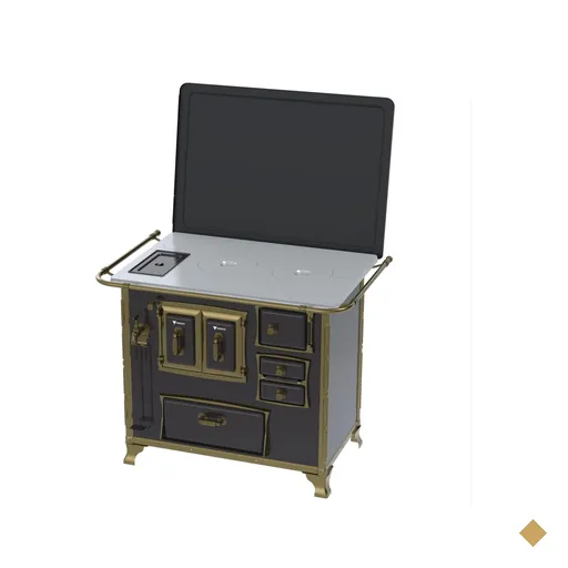 Fogao a Lenha Venax n 2 Renaissance Chapa de Aluminio Preto Cald SE