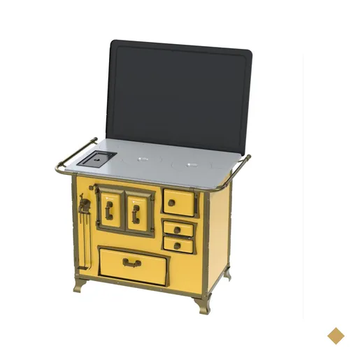 Fogao a Lenha Venax n 2 Renaissance Chapa de Aluminio Amarelo Cald SE
