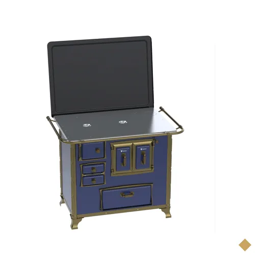 Fogao a Lenha Venax n 2 Renaissance Chapa de Aluminio Azul SD