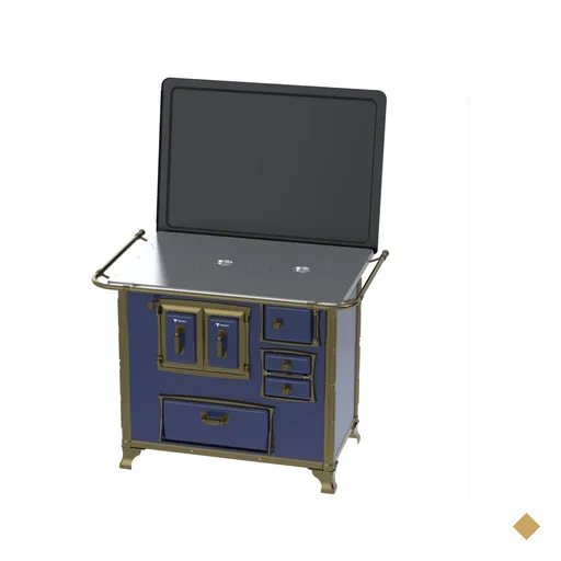 Fogao a Lenha Venax n 2 Renaissance Chapa de Aluminio Azul SE