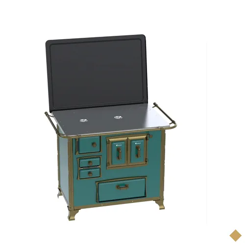 Fogao a Lenha Venax n 2 Renaissance Chapa de Aluminio Turquesa SD