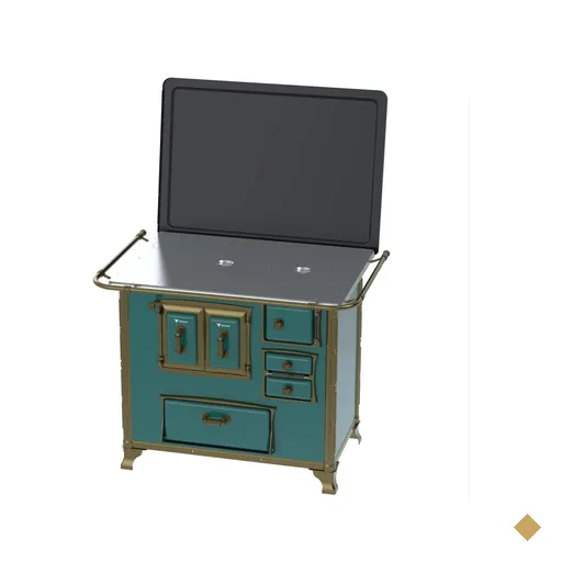 Fogao a Lenha Venax n 2 Renaissance Chapa de Aluminio Turquesa SE