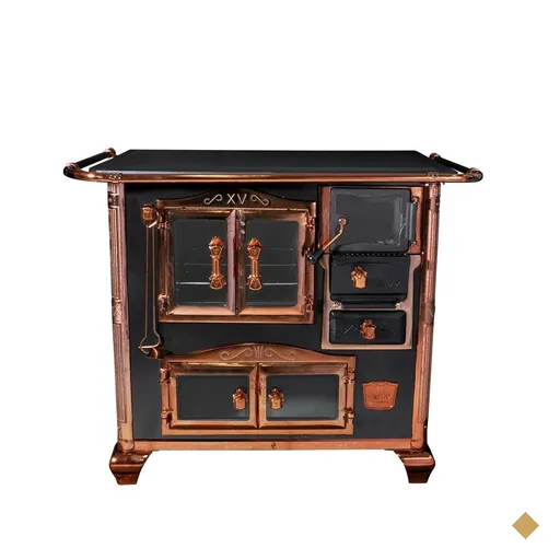 Fogao a Lenha Venax n 1 Princess Preto Rose Gold SE