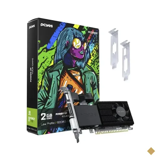 Placa de Vídeo PCYes GeForce GT 730 4GB Edge LP GDDR5 64-bit PCI-E 2.0 x16
