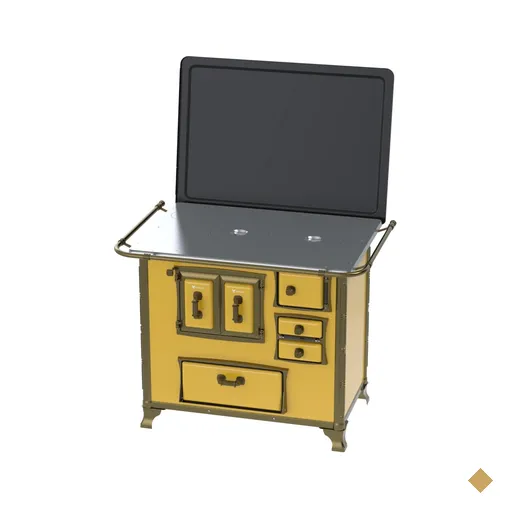 Fogao a Lenha Venax n 2 Renaissance Chapa de Aluminio Amarelo SE