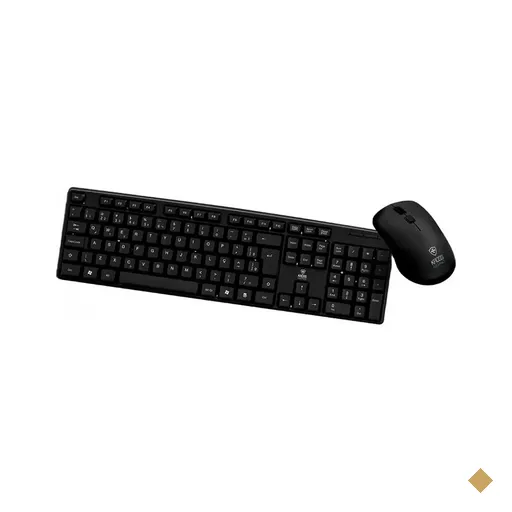 Kit Teclado e Mouse Kross Elegance, USB, com fio, Preto