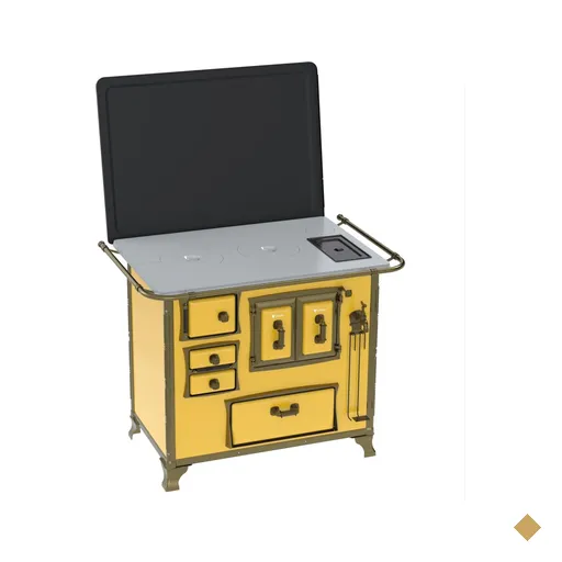 Fogao a Lenha Venax n 2 Renaissance Chapa de Aluminio Amarelo Cald SD