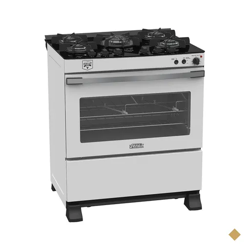 Fogao a Gas 5 Bocas Venax Gaudi Vetro Vitreo Branco 220V