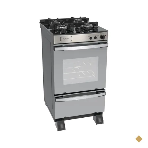 Fogao a Gas 4 Bocas Venax Palladio Vitreo Inox 220V