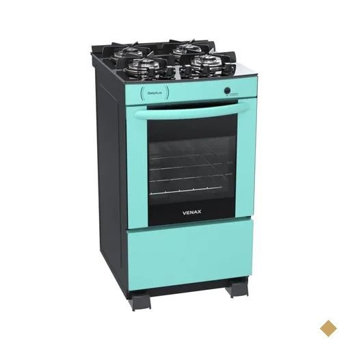 Fogao a Gas 4 Bocas Venax Delplus Vitreo BL Verde